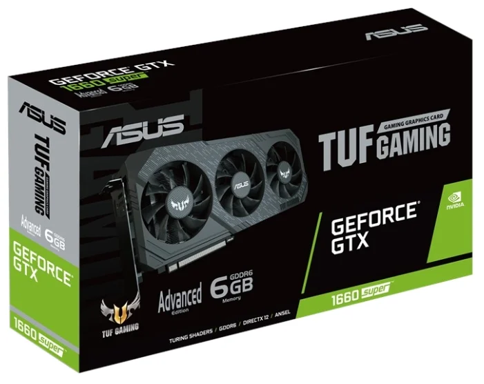 Видеокарта ASUS, TUF GeForce GTX 1660 SUPER Gaming X3 Advanced 1800MHz PCI-E 3.0 6144MB 14002MHz 192 bit DVI HDMI DisplayPort HDCP TUF 3-GTX1660S-A6G-GAMING
Видеокарта ASUS, TUF GeForce GTX 1660 SUPER Gaming X3 Advanced 1800MHz PCI-E 3.0 6144MB 14002MHz 192 bit DVI HDMI DisplayPort HDCP TUF 3-GTX1660S-A6G-GAMING
