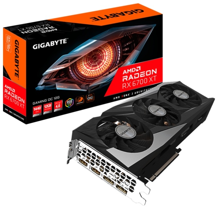 Видеокарта GigaByte, Radeon RX 6700 XT GAMING OC 12G 2622MHz PCI-E 4.0 12288MB 16000MHz 192 bit 2xHDMI 2xDisplayPort HDCP GV-R67XTGAMING OC-12GD
Видеокарта GigaByte, Radeon RX 6700 XT GAMING OC 12G 2622MHz PCI-E 4.0 12288MB 16000MHz 192 bit 2xHDMI 2xDisplayPort HDCP GV-R67XTGAMING OC-12GD