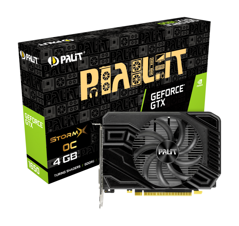 Видеокарта Palit, GeForce GTX1650 STORMX OC D6 4096Mb 192bit GDDR6 1635MHz 12 Gbps DVIx1, HDMIx1, DisplayPort NE61650U18G1-166F
Видеокарта Palit, GeForce GTX1650 STORMX OC D6 4096Mb 192bit GDDR6 1635MHz 12 Gbps DVIx1, HDMIx1, DisplayPort NE61650U18G1-166F