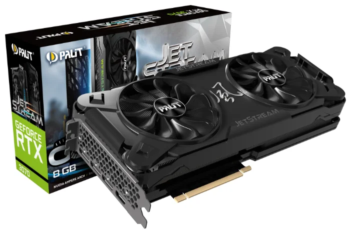Видеокарта Palit, GeForce RTX 3070 JetStream OC 8G 1815MHz PCI-E 4.0 8192MB 14 Gbps 256 bit HDMI DPx3 NE63070T19P2-1040J
Видеокарта Palit, GeForce RTX 3070 JetStream OC 8G 1815MHz PCI-E 4.0 8192MB 14 Gbps 256 bit HDMI DPx3 NE63070T19P2-1040J