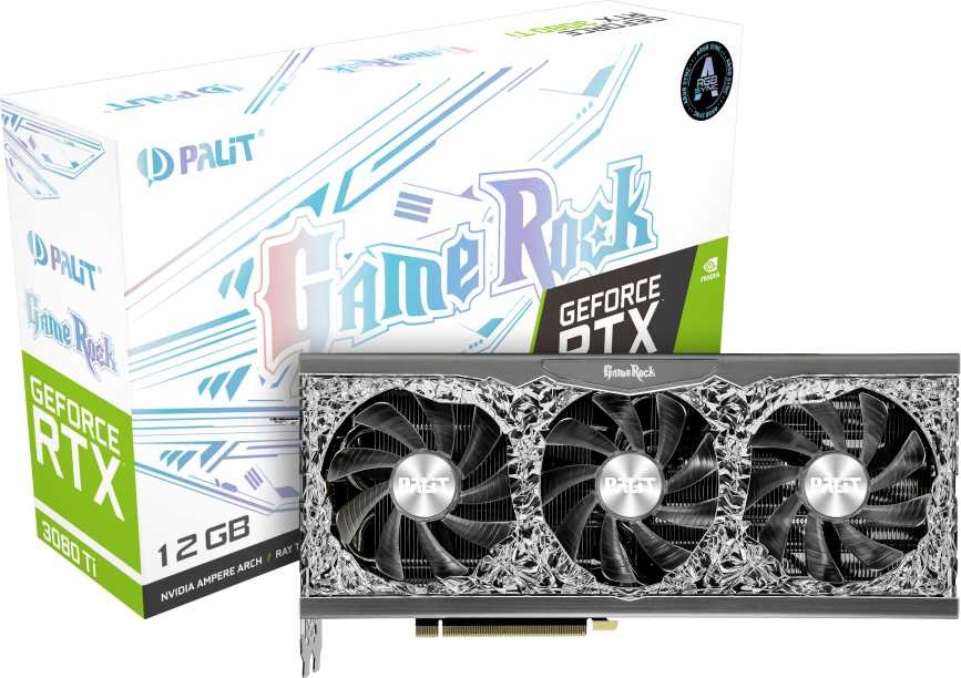 Видеокарта Palit, GeForce RTX 3080 Ti GameRock 12G 1665MHz PCI-E 4.0 12288MB 19000MHz 384 bit HDMI 3xDisplayPort HDCP NED308T019KB-1020G
Видеокарта Palit, GeForce RTX 3080 Ti GameRock 12G 1665MHz PCI-E 4.0 12288MB 19000MHz 384 bit HDMI 3xDisplayPort HDCP NED308T019KB-1020G