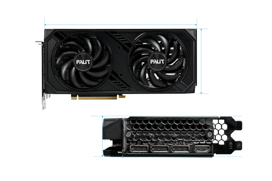 Palit GeForce RTX 4070 DUAL 12G 2475MHz PCI-E 4.0 12288MB 21000MHz 192bit HDMI 3xDisplayPort HDCP NED4070019K9-1047D
