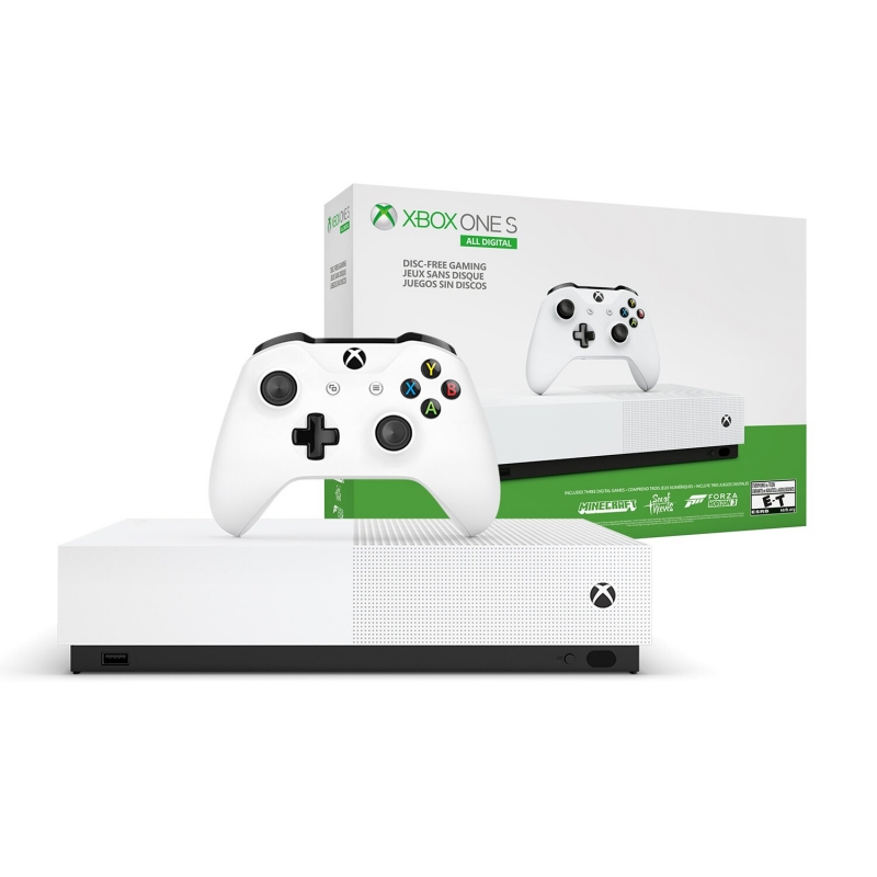 Microsoft Xbox One S 1Tb All-Digital Edition Minecraft, Sea of Thieves, Forza Horizon 3