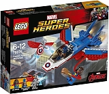 Lego Конструктор Super Heroes "Воздушная погоня Капитана Америка" 160 деталей
