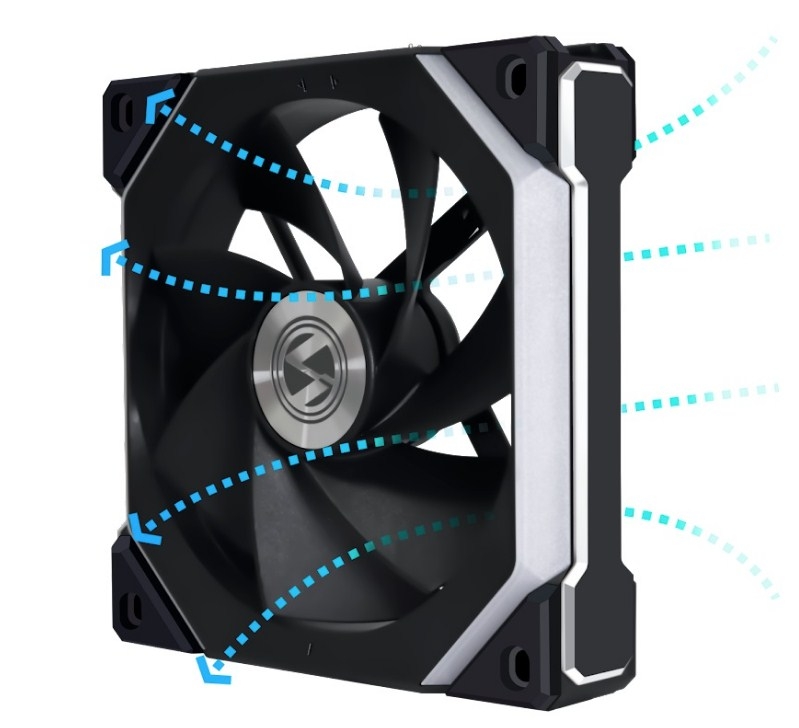 LIAN LI UNI FAN SL120 V2 Reverse Black G99.12RSLV21B.R0