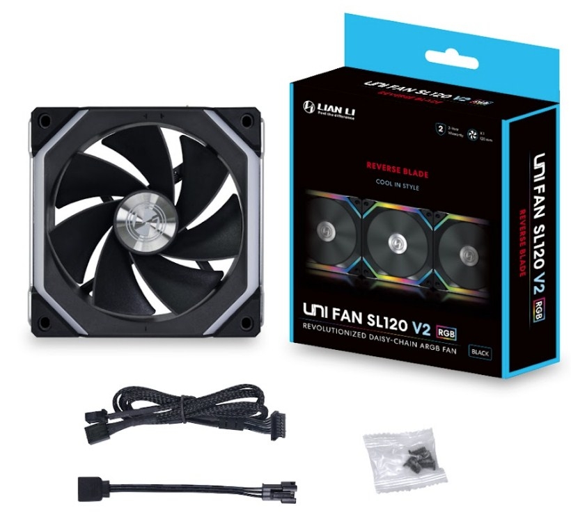 LIAN LI UNI FAN SL120 V2 Reverse Black G99.12RSLV21B.R0