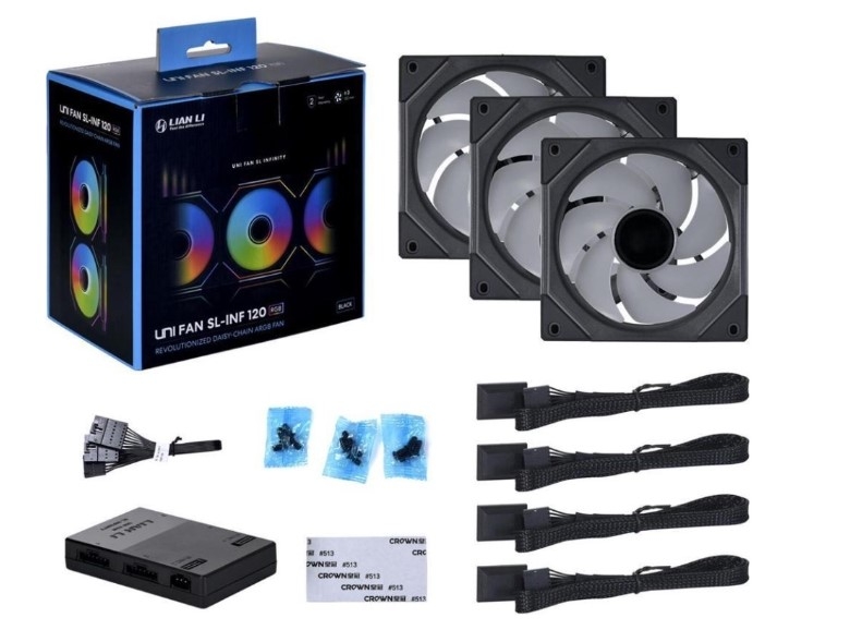 LIAN LI 3шт UNI FAN SL-INF 120 Black G99.12SLIN3B.R0