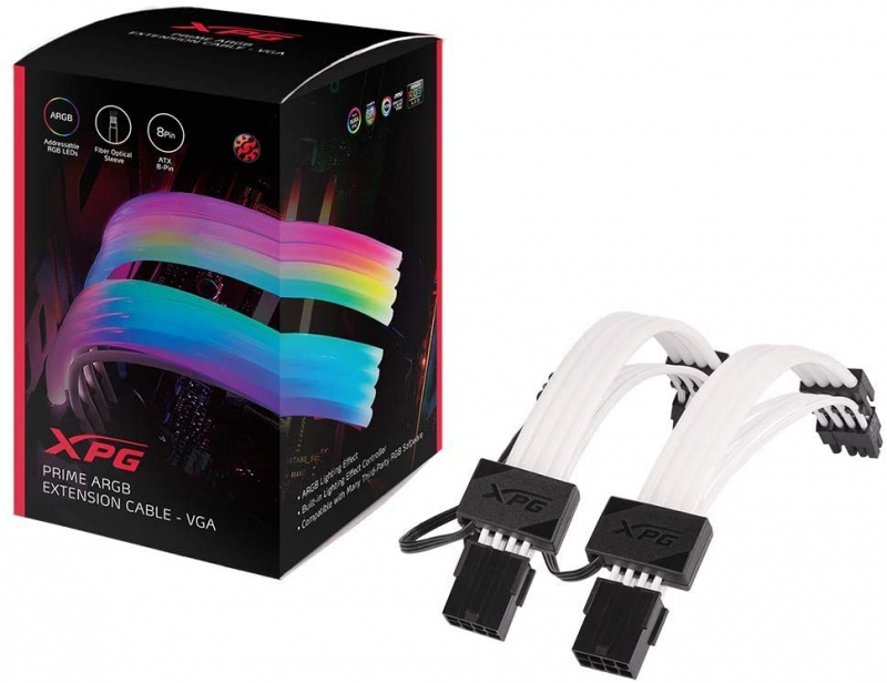 ADATA Кабель питания для видеокарты с RGB подсветкой 6+2-Pin XPG ARGBEXCABLE-VGA-BKCWW