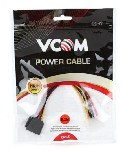 VCOM Переходник питания Molex->2xSata VPW7572