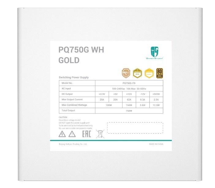 Deepcool GAMERSTORM PQ750G WH 750W ATX 3.1 80+ GOLD WHITE