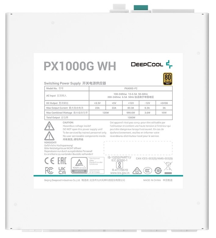 Deepcool PX1000G WH 1000W Gold ATX 3.0