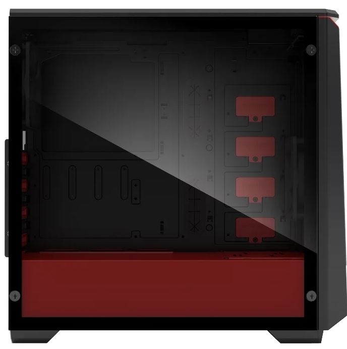 PHANTEKS Eclipse P400S Tempered Glass Black/red