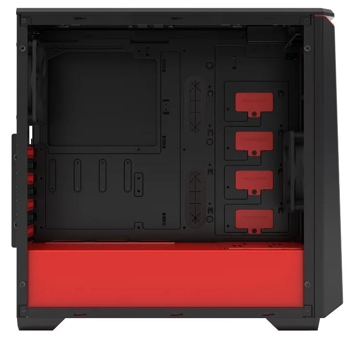 PHANTEKS Eclipse P400S Tempered Glass Black/red