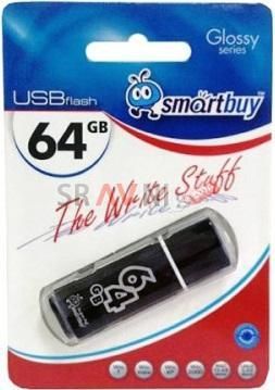 

USB Flash drive SmartBuy, Glossy series 64GB (black)