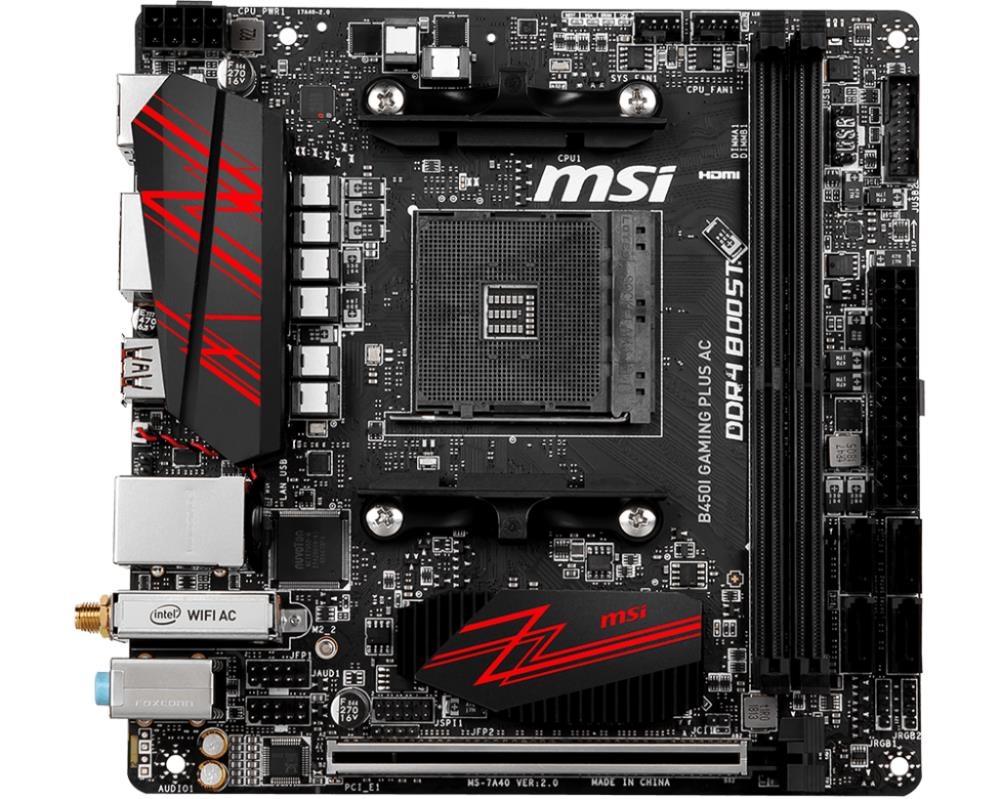 MSI B450I GAMING PLUS AC mITX sAM4