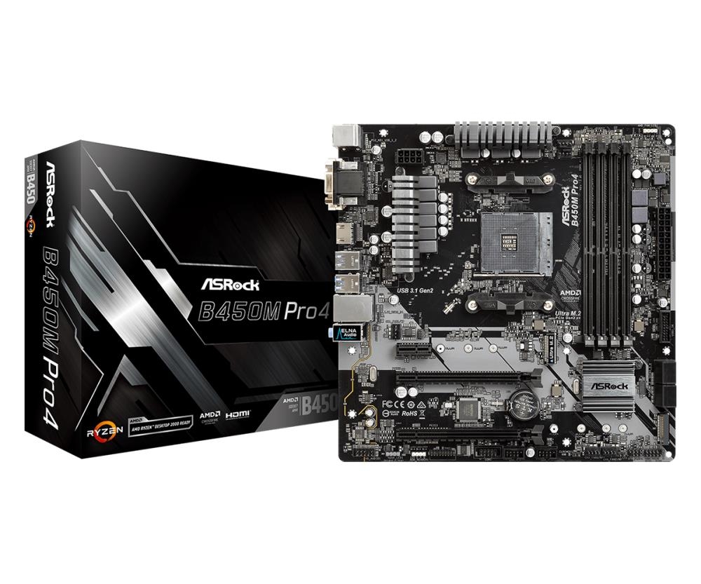 ASRock B450M Pro4 sAM4 Wite