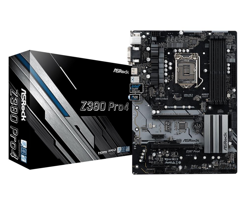 

Материнские платы ASRock, Z390 Pro4 s1151