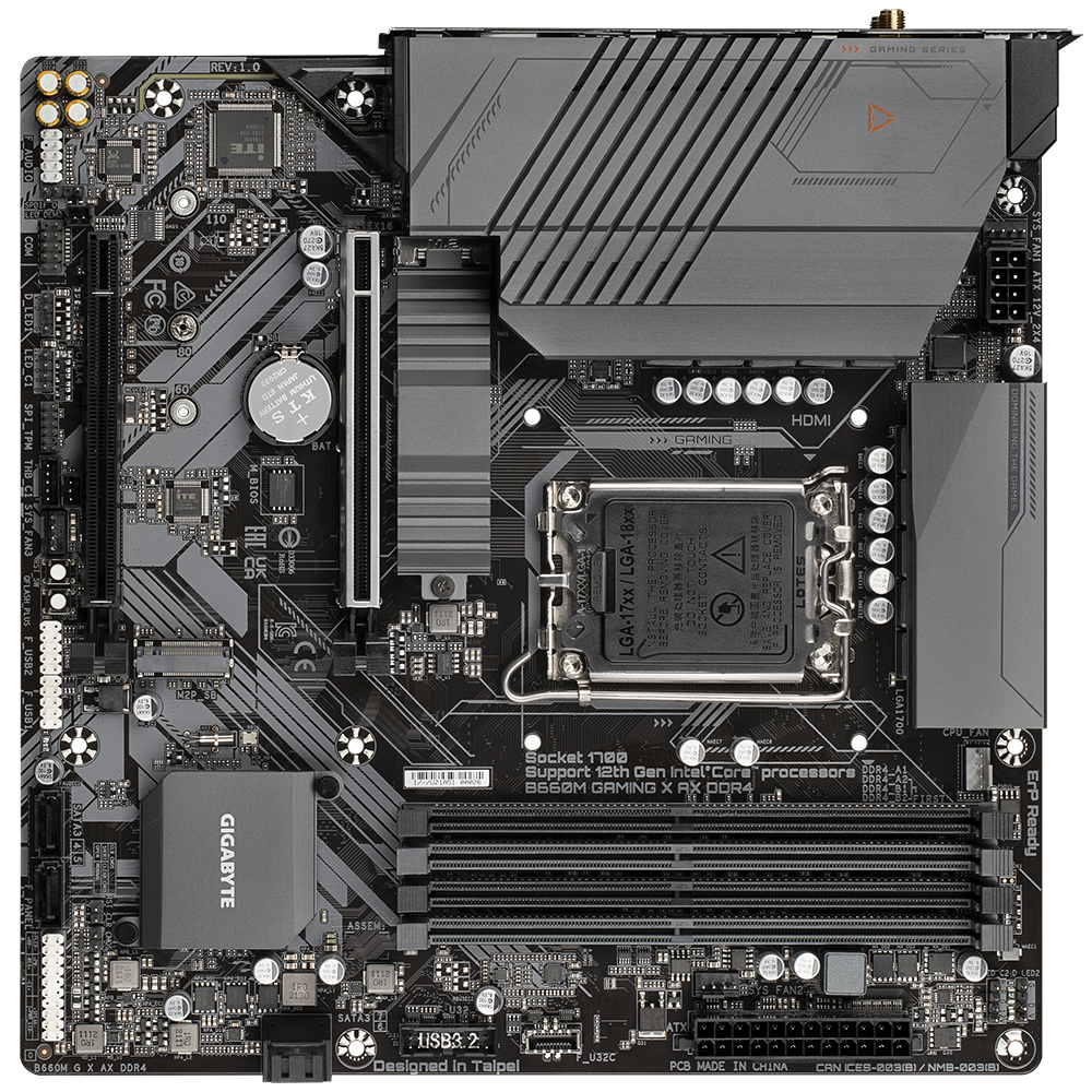 GigaByte B660M GAMING X AX DDR4 LGA1700