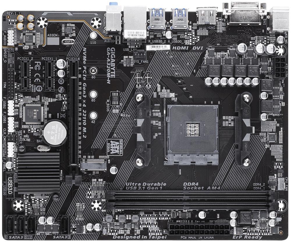 GigaByte GA-A320M-H (rev. 1.1) AM4