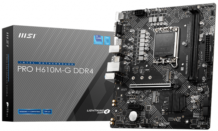 MSI PRO H610M-G DDR4 (УЦЕНКА) LGA1700. Цена 5500руб. Купить в СПБ в интернет магазине Wite