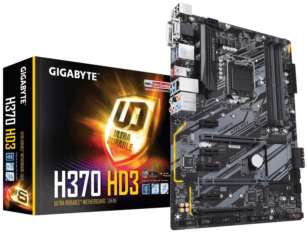 

Материнская плата GigaByte, H370 HD3 (rev. 1.0) LGA1151 v2
