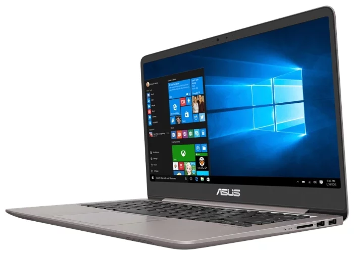 ASUS Zenbook UX410UF Gray (Intel Core i7 8550U 1800 MHz/14"/1920x1080/8Gb/1256Gb HDD+SSD/DVD нет/NVIDIA GeForce MX130/Wi-Fi/Bluetooth/Windows 10 Home) UX410UF-GV030T