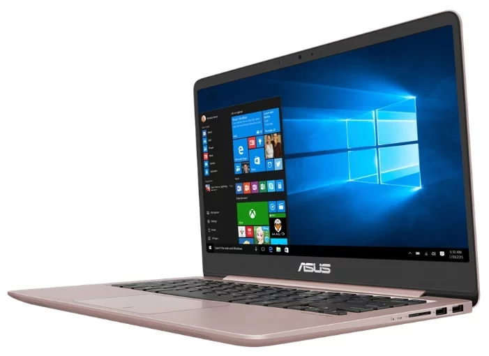 ASUS Zenbook UX410UF Pink (Intel Core i7 8550U 1800 MHz/14"/1920x1080/8Gb/1256Gb HDD+SSD/DVD нет/NVIDIA GeForce MX130/Wi-Fi/Bluetooth/Windows 10 Home) UX410UF-GV030T
