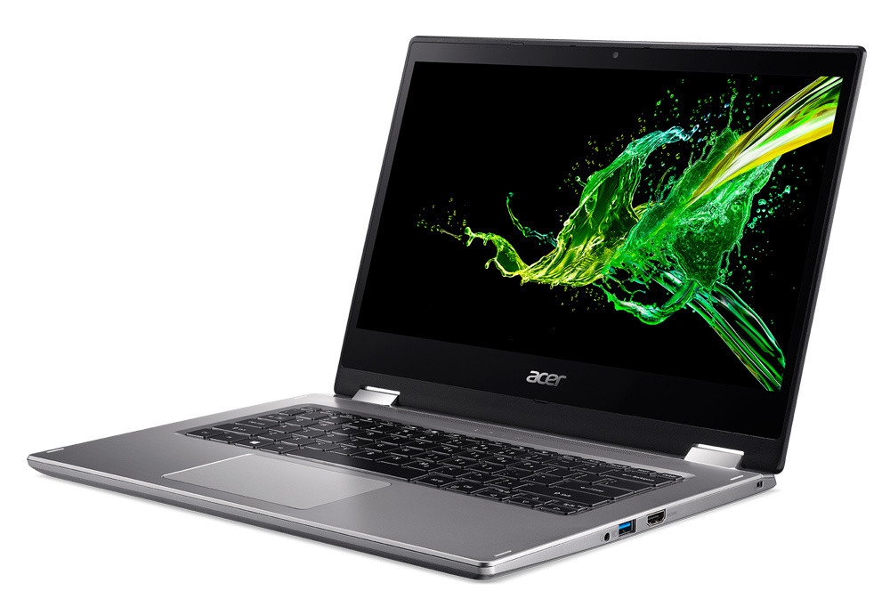 Acer Spin 3 SP314-53N-379W (Intel Core i3 8145U 2100 MHz/14"/1920x1080/4GB/128GB SSD/DVD нет/Intel UHD Graphics 620/Wi-Fi/Bluetooth/Windows 10 Home) NX.HDBER.003