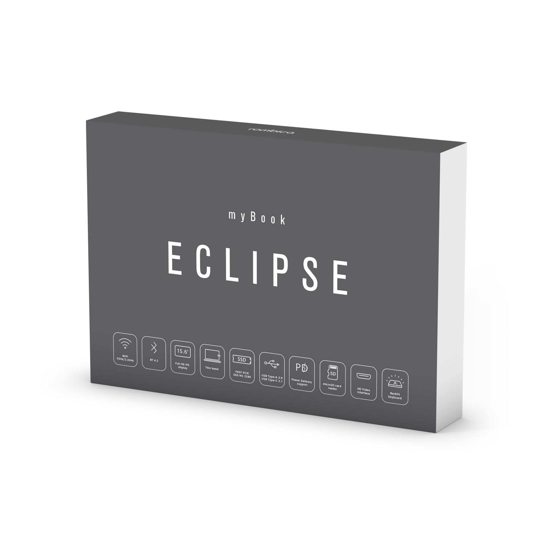 Rombica myBook Eclipse (AMD Ryzen 5 5600U 2300MHz/15.6"/1920x1080 IPS/8GB/512GB SSD/DVD нет/AMD Radeon RX Vega 7/No OS) PCLT-0034 