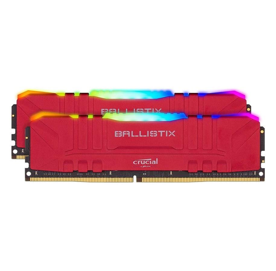 

модули памяти Crucial, Ballistix RGB 32GB PC25600 KIT2 DDR4 3200MHz BL2K16G32C16U4RL (red)
