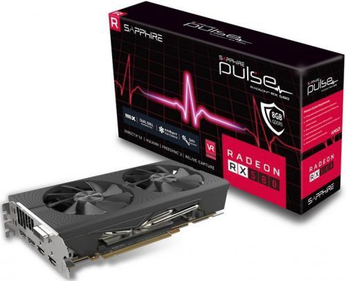 

Видеокарта Sapphire, Pulse Radeon RX 580 OC 1366Mhz PCI-E 3.0 8192Mb 8000Mhz 256 bit DVI HDMI Display Port HDCP 11265-05-20G