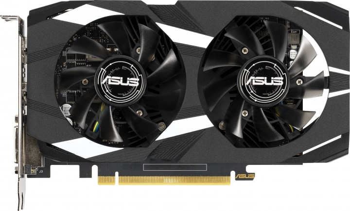 ASUS GeForce GTX 1650 Dual 1755MHz PCI-E 3.0 4096MB 8000MHz 128 bit DVI HDMI DisplayPort HDCP DUAL-GTX1650-O4G