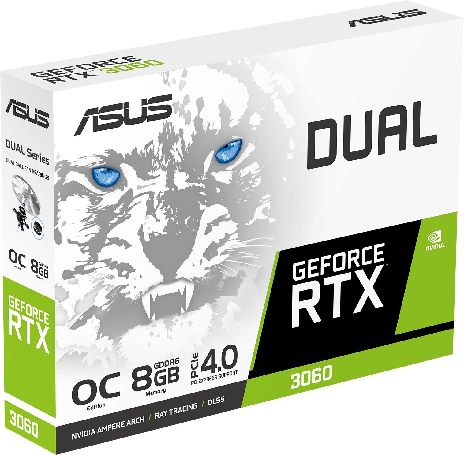 ASUS GeForce RTX 3060 DUAL OC WHITE 8G 1867MHz PCI-E 4.0 8192MB 15000MHz 128 bit HDMI 3xDisplayPort HDCP DUAL-RTX3060-O8G-WHITE