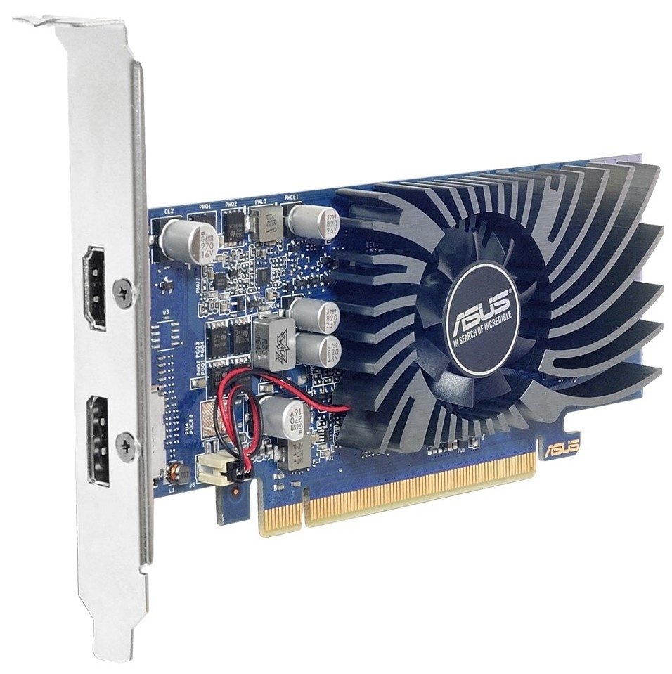 ASUS GeForce GT 1030 1506Mhz PCI-E 3.0 2048Mb 6008Mhz 64 bit HDMI DisplayPort HDCP GT1030-2G-BRK