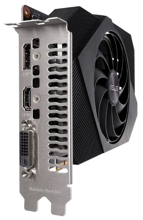 ASUS GeForce GTX 1650 Phoenix OC 1635MHz PCI-E 3.0 4096MB 12000MHz 128 bit DVI HDMI DisplayPort HDCP PH-GTX1650-O4GD6-P
