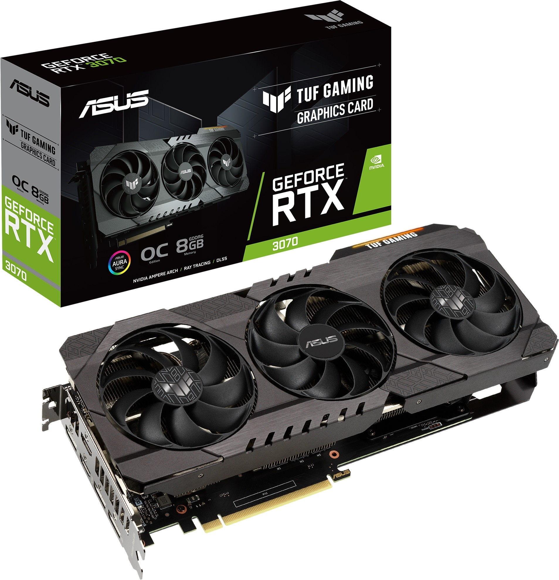 

Видеокарта ASUS, TUF Gaming GeForce RTX 3070 1815MHz PCI-E 4.0 8192MB 14000MHz 256 bit 2xHDMI 3xDisplayPort HDCP TUF-RTX3070-O8G-GAMING