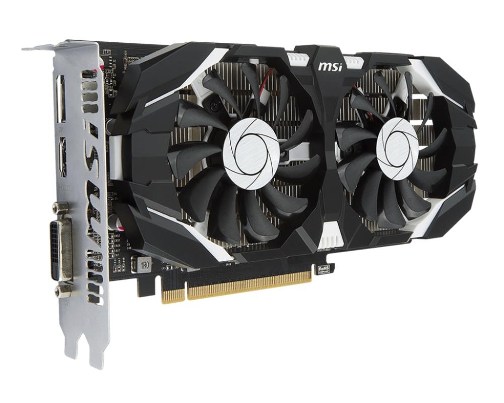 MSI GeForce GTX 1050Ti 4GT OC V1 1455Mhz PCI E 3.0 4096Mb 7008Mhz 128 bit DVI HDMI DisplayPort Wite