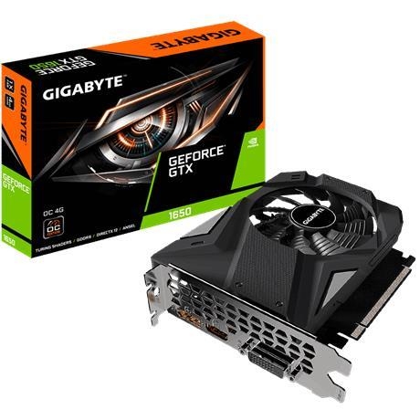 GigaByte GeForce GTX 1650 OC V2 GDDR6 1635MHz PCI-E 3.0 4096MB 12000MHz 128 bit DVI HDMI DisplayPort HDCP GV-N1656OC-4GD V2.0