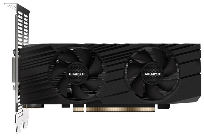 GigaByte GeForce GTX 1650 D6 OC Low Profile 4G 1620MHz PCI-E 3.0 4096MB GDDR6 12000MHz 128 bit DVI 2xHDMI DisplayPort HDCP GV-N1656OC-4GL