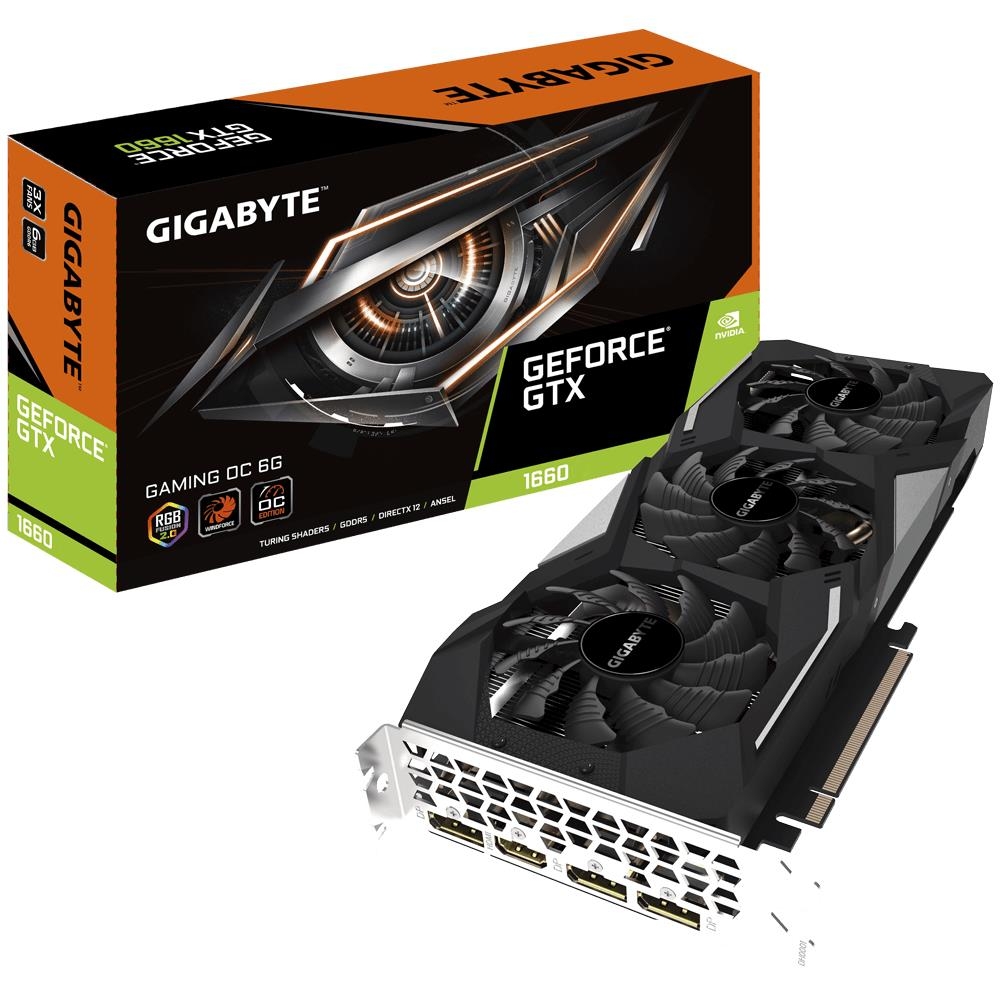 

Видеокарта GigaByte, GeForce GTX 1660 GAMING OC 6GB 1860Mhz PCI-E 3.0 6144Mb 8002Mhz 192 bit HDMI 3xDisplayPort HDCP GV-N1660GAMINGOC-6GD