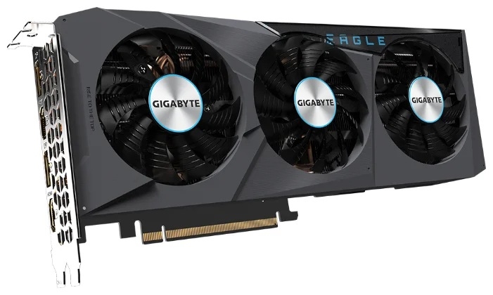 GigaByte GeForce RTX 3070 EAGLE LHR 8G 1725MHz PCI-E 4.0 8192MB 14000MHz 256 bit 2xHDMI 2xDisplayPort HDCP GV-N3070EAGLE-8GD