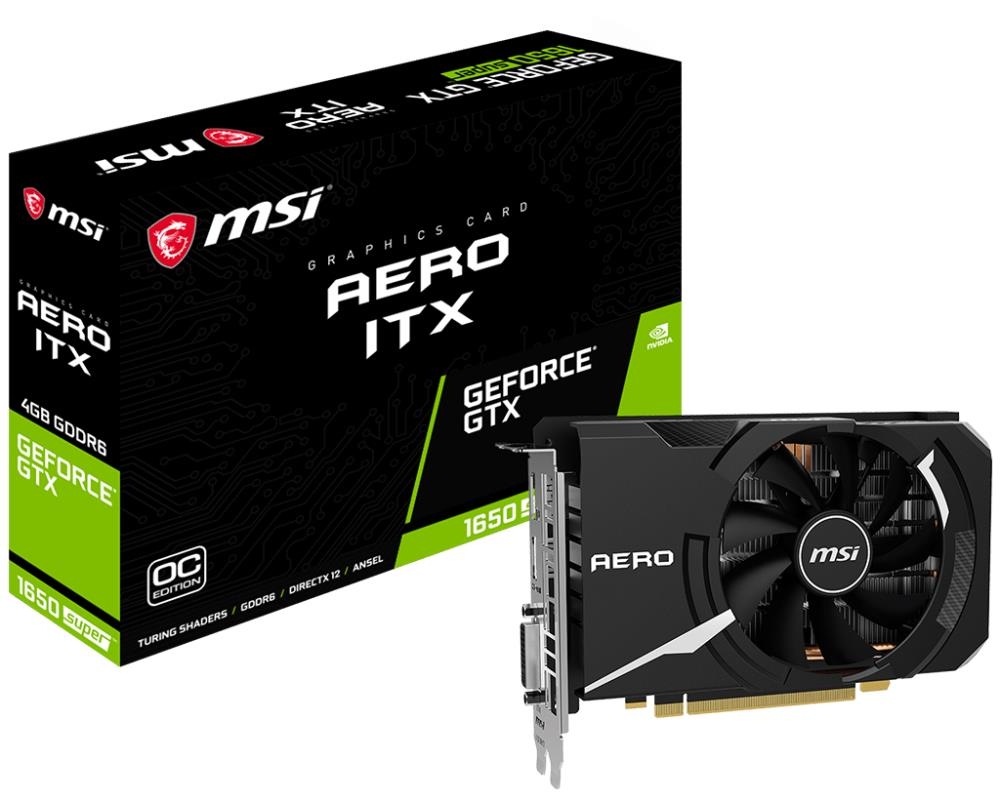 

Видеокарта MSI, GeForce GTX 1650 Super Aero OC ITX PCI-E 3.0 4096Mb 1471 Мгц 12000 Мгц 128bit GTX1650SUPAEROITXOC