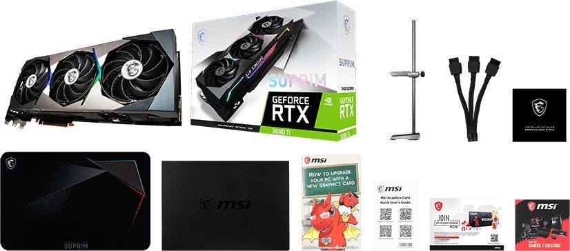 MSI GeForce RTX 3090 TI SUPRIM X 24G 1935MHz PCI-E 4.0 24576MB 21000MHz 384 bit HDMI 3xDisplayPort HDCP