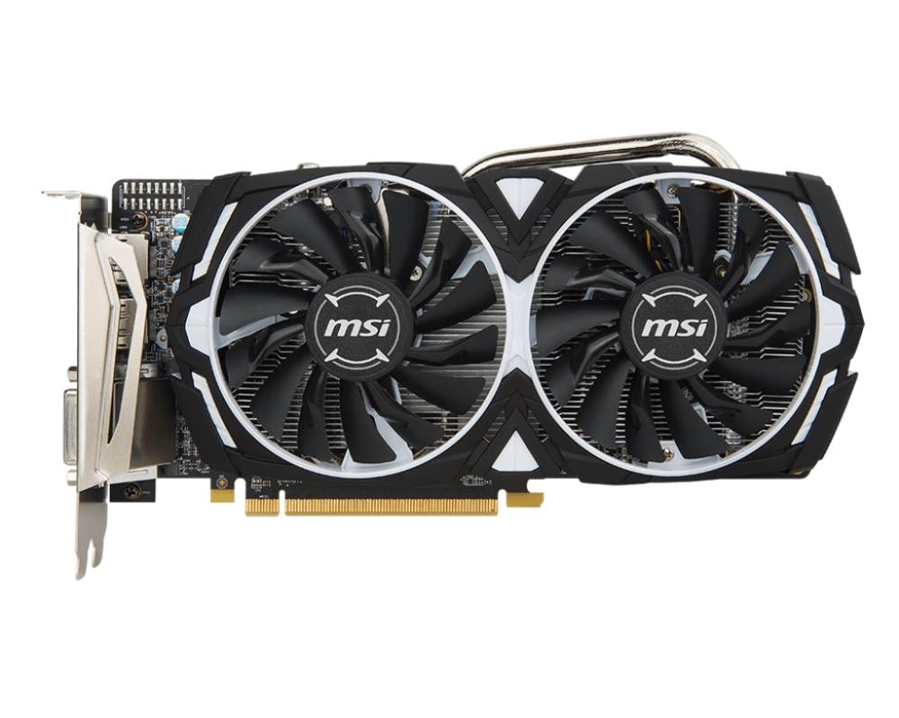 MSI Radeon RX 570 1268Mhz PCI-E 3.0 8192Mb 7000Mhz 256 bit DVI HDMI HDCP Armor OC RX570ARMOR8GOC УЦЕНКА