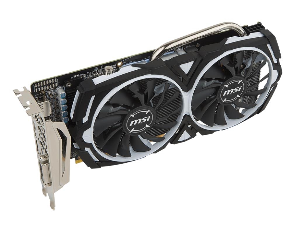 MSI Radeon RX 570 1268Mhz PCI-E 3.0 8192Mb 7000Mhz 256 bit DVI HDMI HDCP Armor OC RX570ARMOR8GOC УЦЕНКА