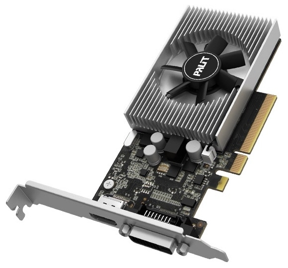 Palit GeForce GT 1030 1379Mhz PCI-E 3.0 2048Mb 2100Mhz 64 bit DVI HDMI HDCP NEC103000646-1082F