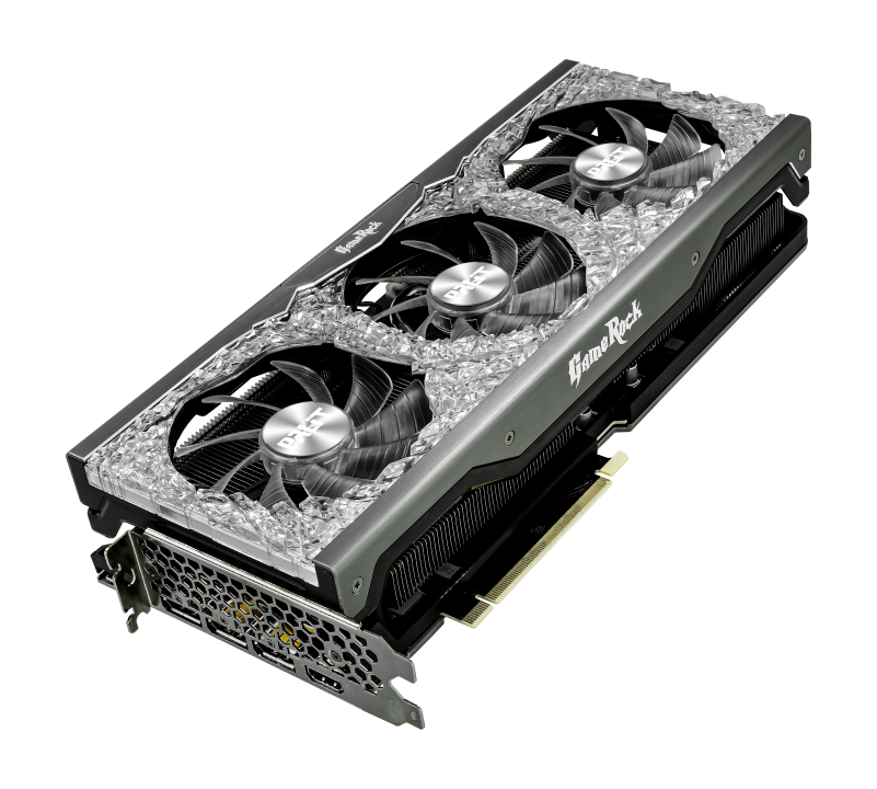 Palit GeForce RTX 3080 GameRock OC 1860MHz PCI-E 4.0 10240MB 19 Gbps 320 bit HDMI DPx3 NED3080H19IA-1020G
