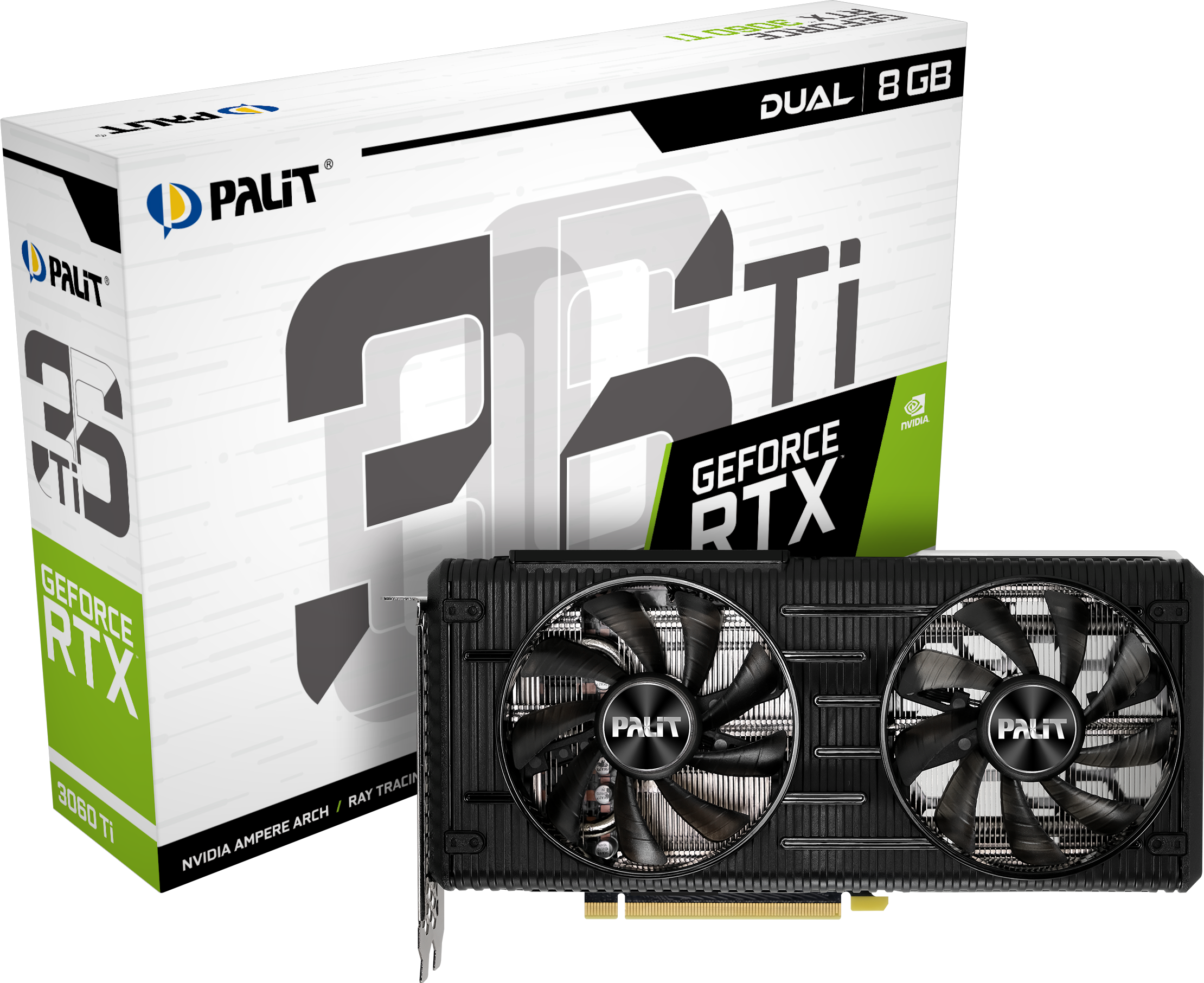 видеокарта Palit GeForce RTX 3060Ti Dual 1665MHz PCI-E 4.0 8192MB 14 ...