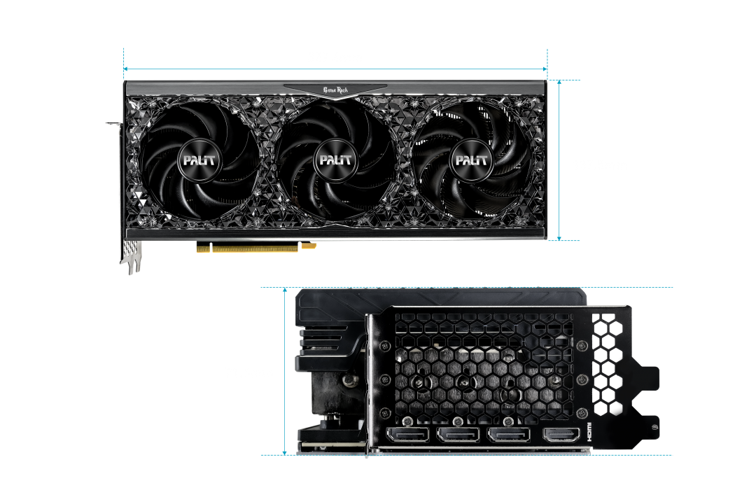 Palit GeForce RTX 4080 GameRock 2505MHz PCI-E 4.0 16384MB 256 bit HDMI 3xDisplayPort HDCP NED4080019T2-1030G