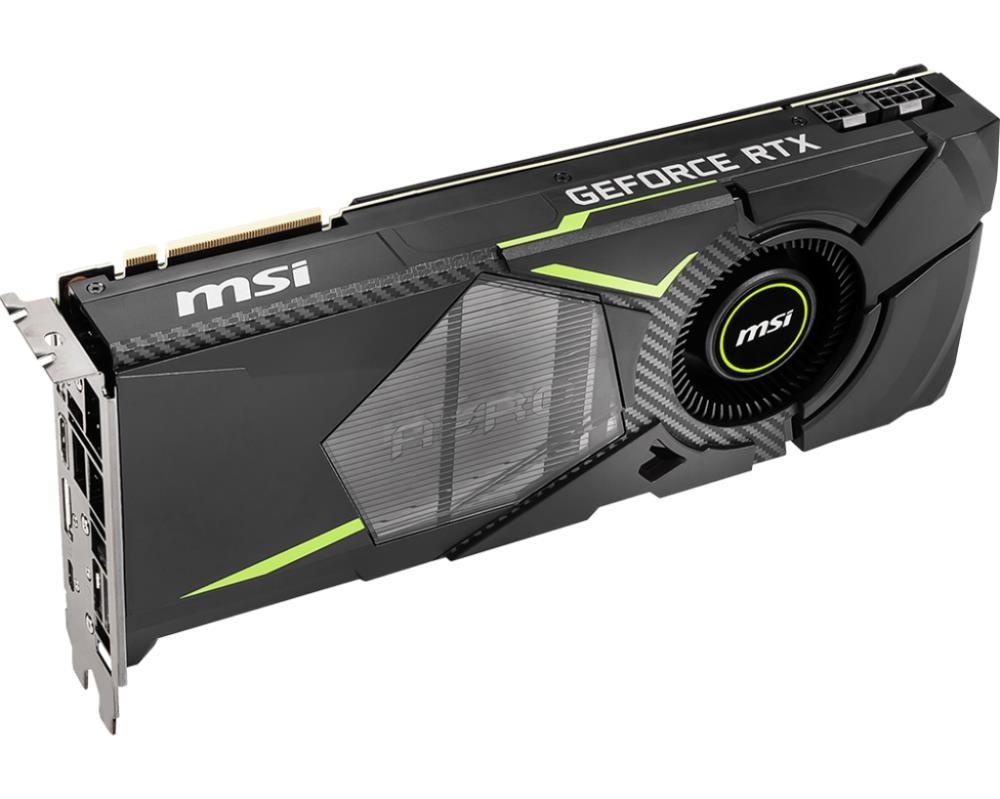 MSI GeForce RTX 2080 1515 МГц PCI-E 3.0 8192MB 14000 МГц 256 bit HDMI HDCP DisplayPort AERO 8G RTX2080AERO8G